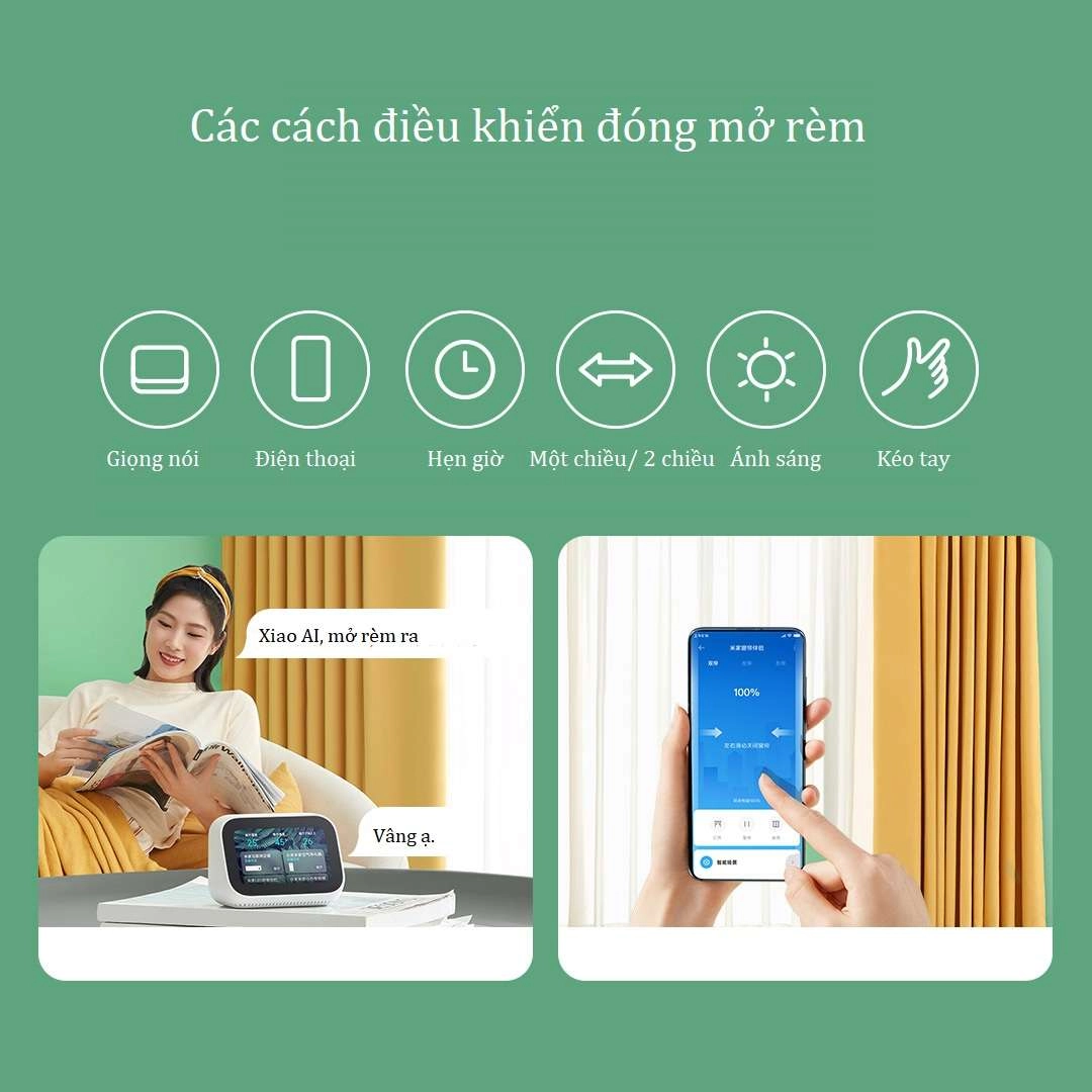 Máy kéo rèm cửa Xiaomi sử dụng pin Mijia Curtain Companion